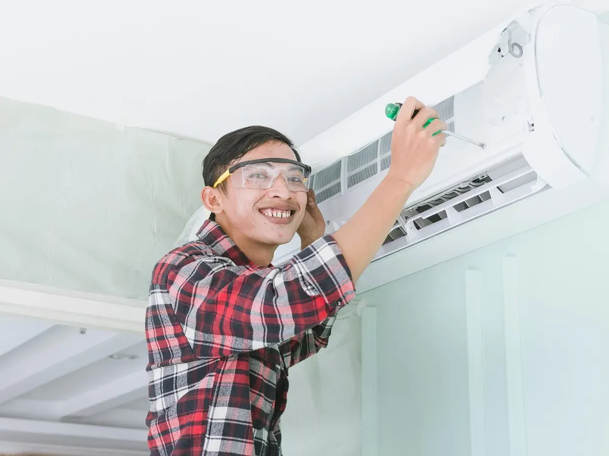 Residential heating and cooling equipment in the local corridor